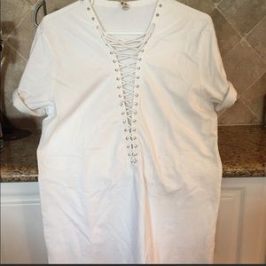 Emma and Sam Lace up T-shirt Dress